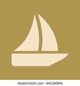 Sailboat Icon. Eps-10.