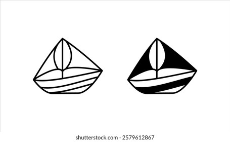 Sailboat icon glyph style.icon set. vector illustration, pictogram isolated on white background. color editabledesigns can be used for mobile, ui, web