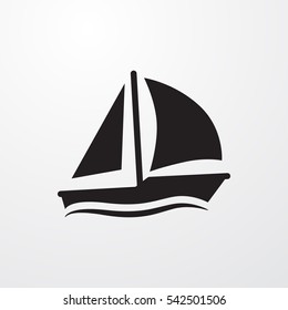 sailboat icon illustration isolated vector sign symbol