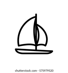 sailboat icon illustration isolated vector sign symbol