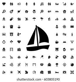 Sailboat icon illustration isolated vector sign symbol. family icons vector set.