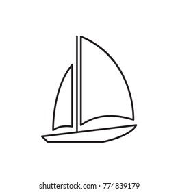 sailboat icon illustration isolated vector sign symbol