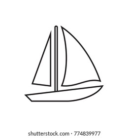 sailboat icon illustration isolated vector sign symbol