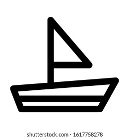 sailboat icon isolated sign symbol vector illustration - high quality black style vector icons
