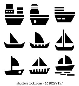 sailboat icon isolated sign symbol vector illustration - Collection of high quality black style vector icons
