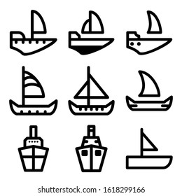 sailboat icon isolated sign symbol vector illustration - Collection of high quality black style vector icons
