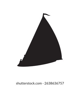 Sailboat icon isolated. simple vector icon on white background