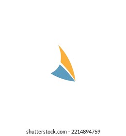 Sailboat icon logo design illustration vector