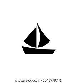 Sailboat icon or logo design isolated sign symbol vector illustration - high quality line style vector icon suitable for designers, web developers, displays and websites