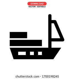 sailboat icon or logo isolated sign symbol vector illustration - high quality black style vector icons
