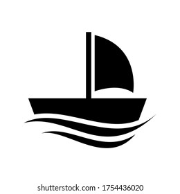 sailboat icon or logo isolated sign symbol vector illustration - high quality black style vector icons
