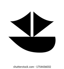 sailboat icon or logo isolated sign symbol vector illustration - high quality black style vector icons
