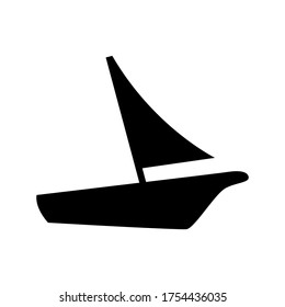 sailboat icon or logo isolated sign symbol vector illustration - high quality black style vector icons
