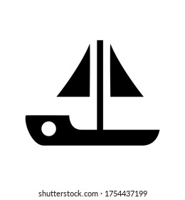 sailboat icon or logo isolated sign symbol vector illustration - high quality black style vector icons

