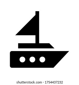 sailboat icon or logo isolated sign symbol vector illustration - high quality black style vector icons
