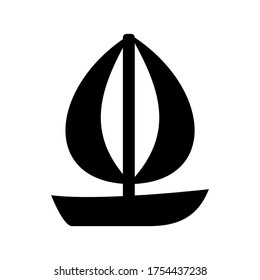 sailboat icon or logo isolated sign symbol vector illustration - high quality black style vector icons
