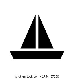 sailboat icon or logo isolated sign symbol vector illustration - high quality black style vector icons
