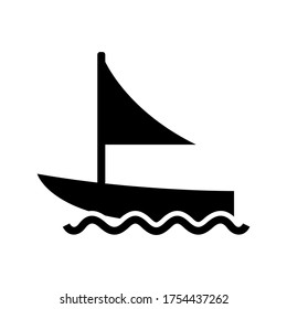 sailboat icon or logo isolated sign symbol vector illustration - high quality black style vector icons
