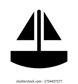 sailboat icon or logo isolated sign symbol vector illustration - high quality black style vector icons
