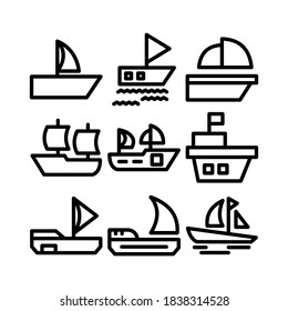 sailboat icon or logo isolated sign symbol vector illustration - Collection of high quality black style vector icons
