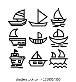 sailboat icon or logo isolated sign symbol vector illustration - Collection of high quality black style vector icons
