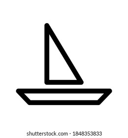 sailboat icon or logo isolated sign symbol vector illustration - high quality black style vector icons

