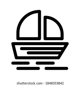 sailboat icon or logo isolated sign symbol vector illustration - high quality black style vector icons
