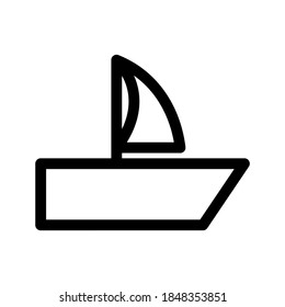 sailboat icon or logo isolated sign symbol vector illustration - high quality black style vector icons
