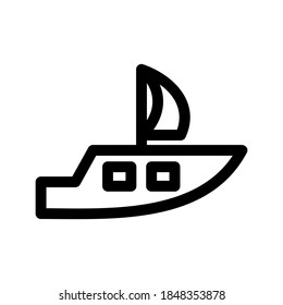 sailboat icon or logo isolated sign symbol vector illustration - high quality black style vector icons
