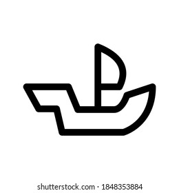 sailboat icon or logo isolated sign symbol vector illustration - high quality black style vector icons
