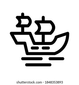sailboat icon or logo isolated sign symbol vector illustration - high quality black style vector icons
