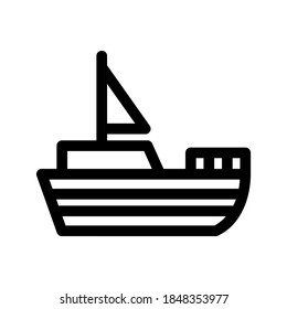 sailboat icon or logo isolated sign symbol vector illustration - high quality black style vector icons
