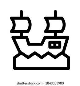 sailboat icon or logo isolated sign symbol vector illustration - high quality black style vector icons
