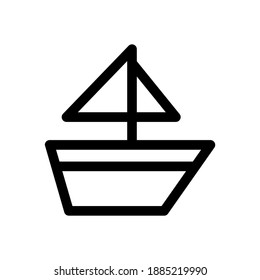 sailboat icon or logo isolated sign symbol vector illustration - high quality black style vector icons

