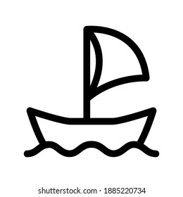 sailboat icon or logo isolated sign symbol vector illustration - high quality black style vector icons
