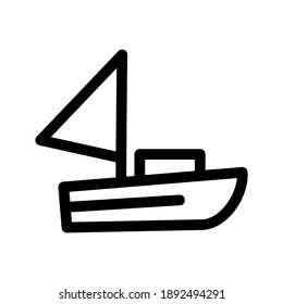 Sailboat icon or logo isolated sign symbol vector illustration - high quality black style vector icons
