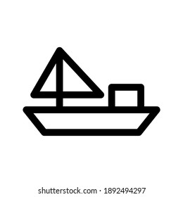Sailboat icon or logo isolated sign symbol vector illustration - high quality black style vector icons
