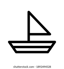 Sailboat icon or logo isolated sign symbol vector illustration - high quality black style vector icons
