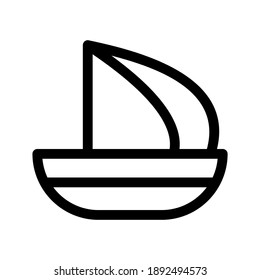 Sailboat icon or logo isolated sign symbol vector illustration - high quality black style vector icons
