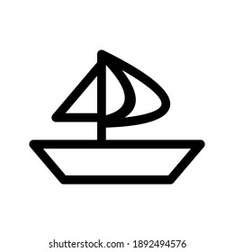 Sailboat icon or logo isolated sign symbol vector illustration - high quality black style vector icons
