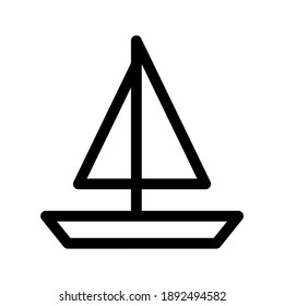 Sailboat icon or logo isolated sign symbol vector illustration - high quality black style vector icons
