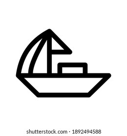 Sailboat icon or logo isolated sign symbol vector illustration - high quality black style vector icons
