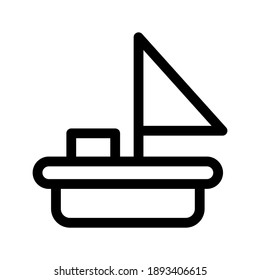 Sailboat icon or logo isolated sign symbol vector illustration - high quality black style vector icons
