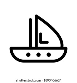 Sailboat icon or logo isolated sign symbol vector illustration - high quality black style vector icons

