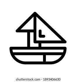 Sailboat icon or logo isolated sign symbol vector illustration - high quality black style vector icons
