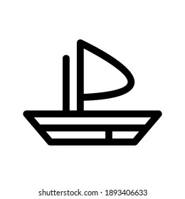 Sailboat icon or logo isolated sign symbol vector illustration - high quality black style vector icons
