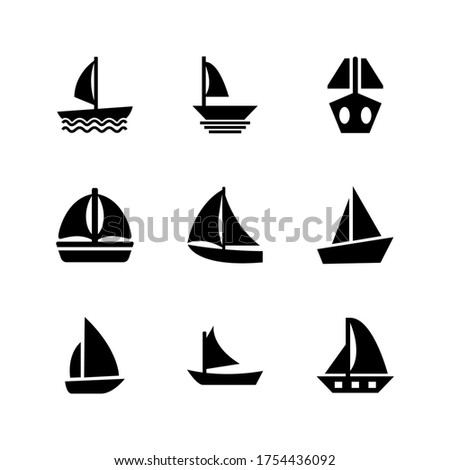 sailboat icon or logo isolated sign symbol vector illustration - Collection of high quality black style vector icons

