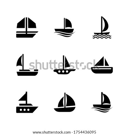 sailboat icon or logo isolated sign symbol vector illustration - Collection of high quality black style vector icons
