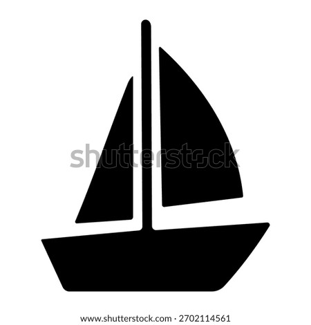 Sailboat icon or logo isolated sign symbol vector illustration - high quality black style vector icons