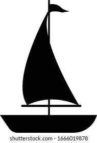 sailboat icon on white background. flat style. sailboat icon for your web site design, logo, app, UI. boat sign. 
